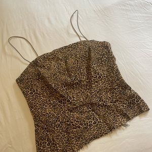 Cheetah crop top Urban Outfitters